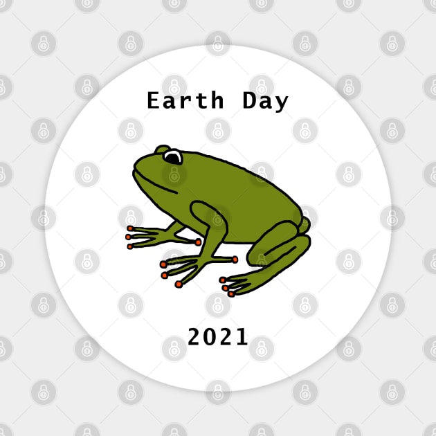 Frog for Earth Day 2021 Magnet by ellenhenryart